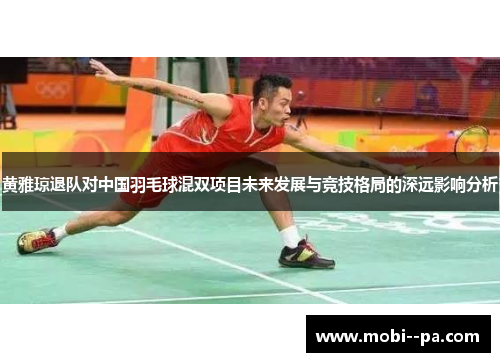 黄雅琼退队对中国羽毛球混双项目未来发展与竞技格局的深远影响分析
